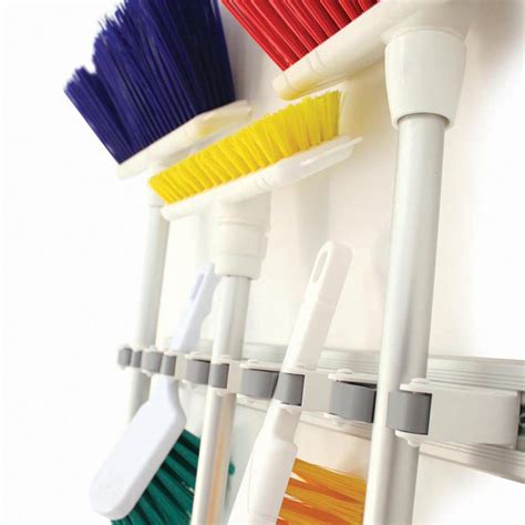 metal wall bracket broom holder 5 clip|heavy duty broom holder.